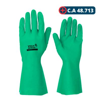 Luva Nitrilica C/ Forro Verde G Volk (ca 48713)