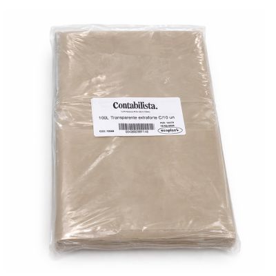 Saco De Lixo 100l Transparente 10mc C/10 Ecoplan
