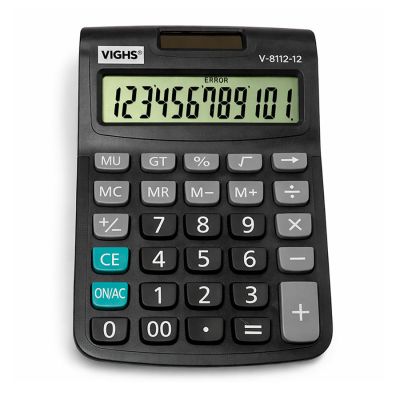 Calculadora De Mesa 12 Digitos V-8112 Preto Vighs