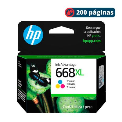Cartucho De Tinta Hp 668xl - 7fp38vl Tricolor Original