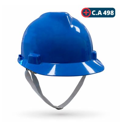 Capacete C/ Carneira E Jugular Azul V-gard Msa (ca 498)