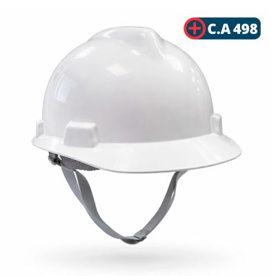 Capacete C/ Carneira E Jugular Branco V-gard Msa (ca 498)