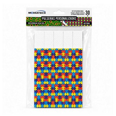 Pulseira De Identificacao Tyvek Autista C/30 Mediatech