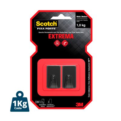 Gancho Scotch Medio Preto C/2 3m