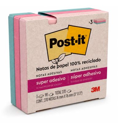 Post-it Colecao Para Viajar 270fls 76 X 76mm 3m