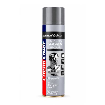 Tinta Spray Uso Geral 400ml Aluminio Chermicolor
