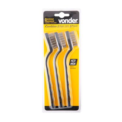 Escova Aco Inox C/ 3 Vonder
