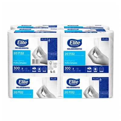 Papel Higienico Rolao Plus 10cm X 300cm C/ 8 Rolos Elite Professional