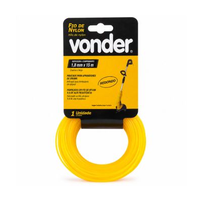 Fio De Nylon Amarelo 1,8mm X 15m Vonder