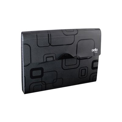 Pasta Sanfona Dellofine A4 12 Divisoes Preta Smille Dello 6070.p