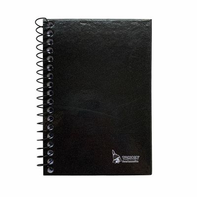 Caderneta Espiral Capa Dura 64fls Pautada Neutro Preta 10x14cm Tamoio