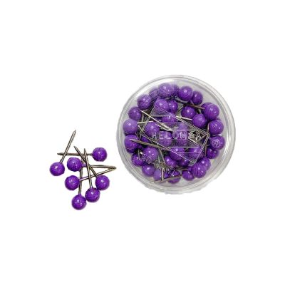 Alfinete P/ Mapa Lilas C/50 Helomax 210