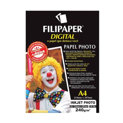 Papel Fotografico A4 240g Glossy 10 Fls Filipaper 02578