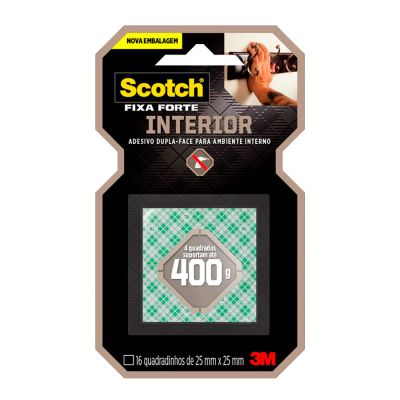 Fita Adesiva Dupla Face 25mm X 25mm Espuma Quadrinhos Espuma Fixa Forte Uso Interno Scotch 3m