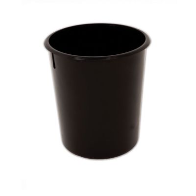 Cesto De Lixo 10l Plastico Preto Redondo Menno