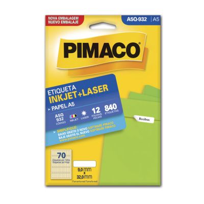 Etiqueta Adesiva Multiuso A5 Q932 9,0x32,0 C/840un Pimaco