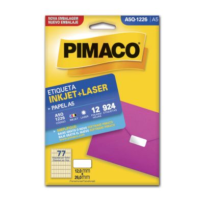 Etiqueta Adesiva Multiuso A5 Q1226 12,0x26,0 C/924un Pimaco