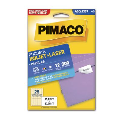Etiqueta Adesiva Multiuso A5 Q2337 23,0x37,0 C/300un Pimaco