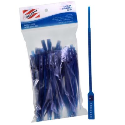 Lacre P/ Malote 23cm Azul Pct C/100 Un Helomax