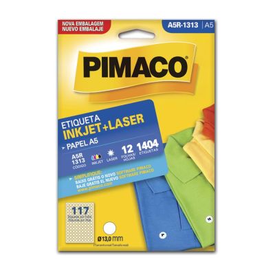 Etiqueta Adesiva Multiuso A5 R1313 Ø13,0 Redonda C/1404un Pimaco
