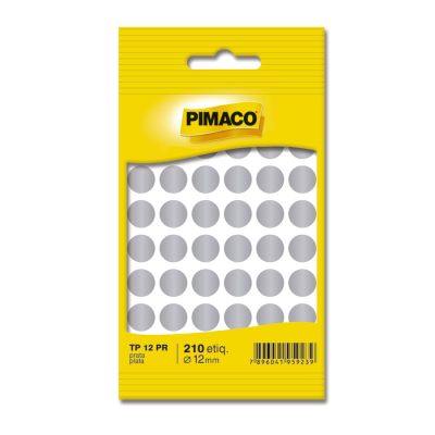 Etiqueta Adesiva Redonda Tp-12 Prata C/210 Pimaco