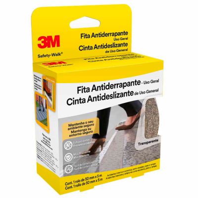 Fita Adesiva Antiderrapante 50mm X 5m Safety Walk Transparente 3m