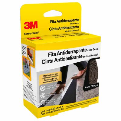 Fita Adesiva Antiderrapante 50mm X 5m Safety Walk Preto 3m