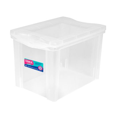 Caixa Organizadora Plastica 30l Media Alta Cristal Ordene 21201