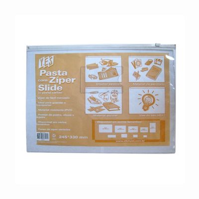 Pasta Cristal C/ Ziper C/ Visor 25x33cm Yes Dz32