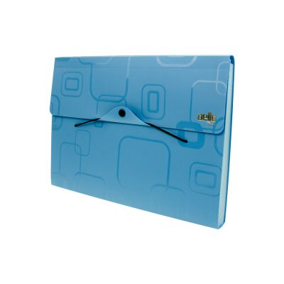 Pasta Sanfona Dellofine A4 12 Divisoes Azul Smille Dello 6070.c
