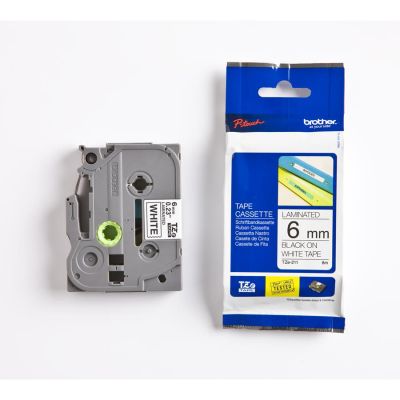Fita Rotuladora Brother 6mmx8m Branca Escrita Preta Tze211 Ww
