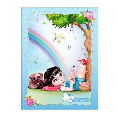 Caderno Quadriculado Brochurao Capa Dura 1x1cm 40fls Jolie Tilibra