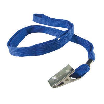 Cordao P/ Cracha Com Predendor C/10 Azul Escuro Kit