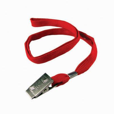 Cordao P/ Cracha Com Prendedor C/10 Vermelho Kit