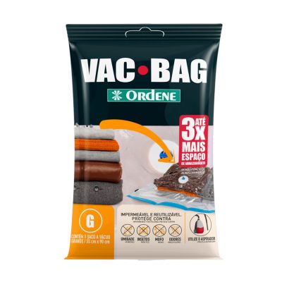 Saco Plastico Vac Bag Grande 55x90cm Ordene 55400