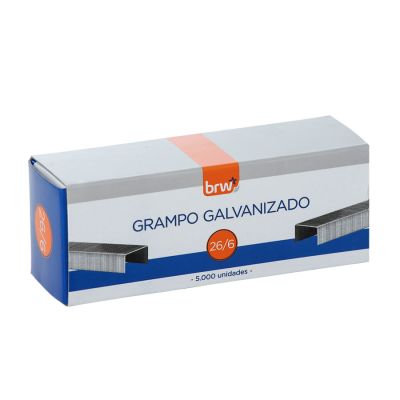 Grampo 26/6 Galvanizado Cx C/ 5000 Brw