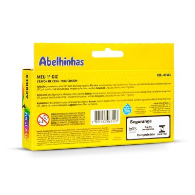Giz De Cera 6 Cores Meu Primeiro Giz 9506 Acrilex