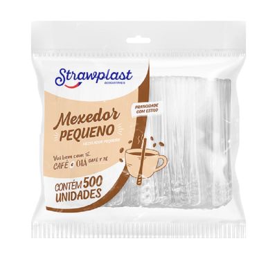 Mexedor Plastico Para Cafe 7,5cm Strawplast A16 Pct C/500un Msp-800