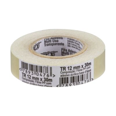 Fita Adesiva 12mm X 30m Transparente Durex 3m