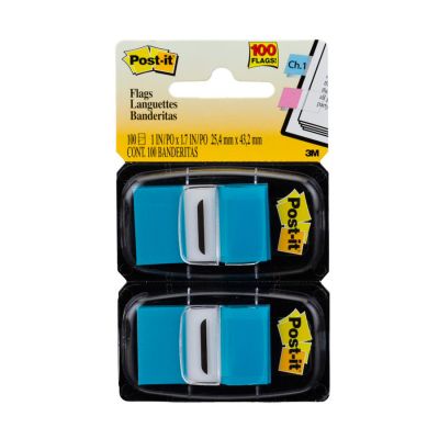 Marcador De Pagina Adesivo Post-it Flags Azul 100 Fls 25 X 43 Mm 3m