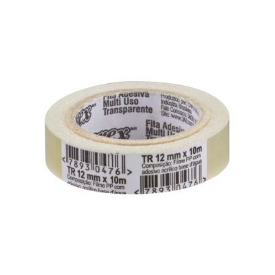 Fita Adesiva 12mm X 10m Transparente Durex 3m