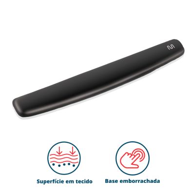 Apoio De Punho P/ Teclado Em Gel Preto Ac033 Multi