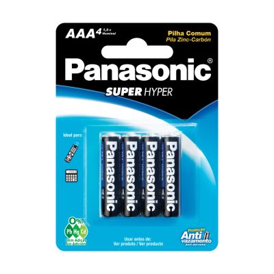 Pilha Comum Aaa Super R03ual/4b 1,5v C/4un Panasonic