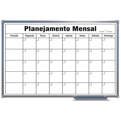 Quadro Branco Planejamento Mensal 60 X 90cm Aluminio Souza 6334