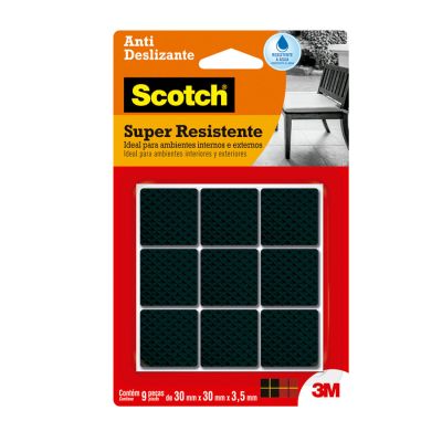 Anti Risco Eva Quadrado Preto Grande 30x30mm Scotch 3m