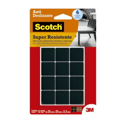 Anti Risco Eva Quadrado Preto Medio 25x25mm Scotch 3m