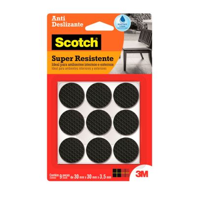 Anti Risco Eva Redondo Preto Grande 30mm Scotch 3m