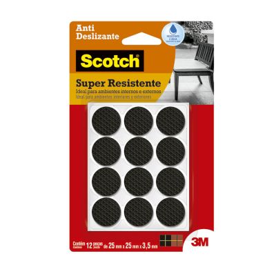 Anti Risco Eva Redondo Preto Medio 25mm Scotch 3m