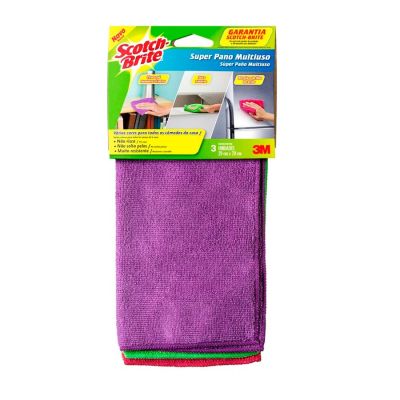 Pano Multiuso Super Pano 29x29cm C/3un Scotch Brite 3m