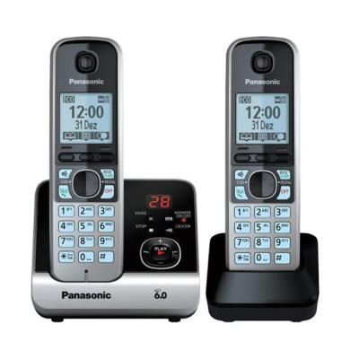 Telefone Sem Fio Kx-tg6722lbb + 1 Ramal Preto Bivolt Panasonic